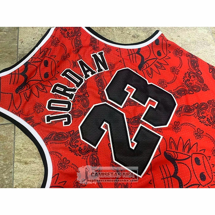 Camiseta Chicago Bulls Michael Jordan NO 23 Mitchell & Ness 1996-97 Rojo2